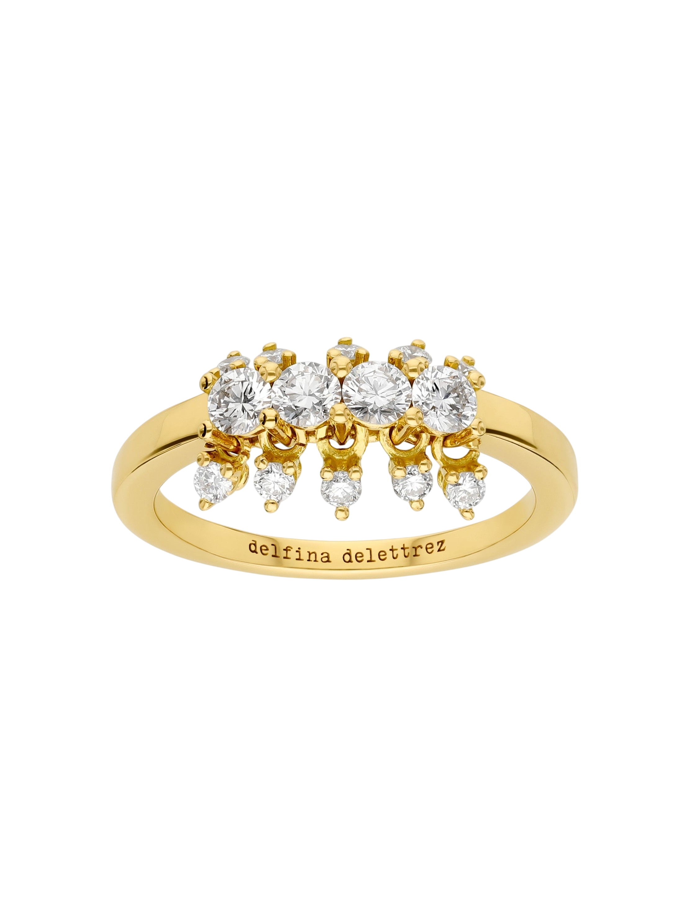 Dancing Diamonds multi-charm ring photo